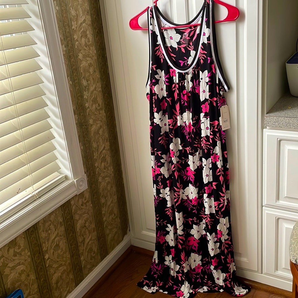 sleeveless midi lounger gown-X-L